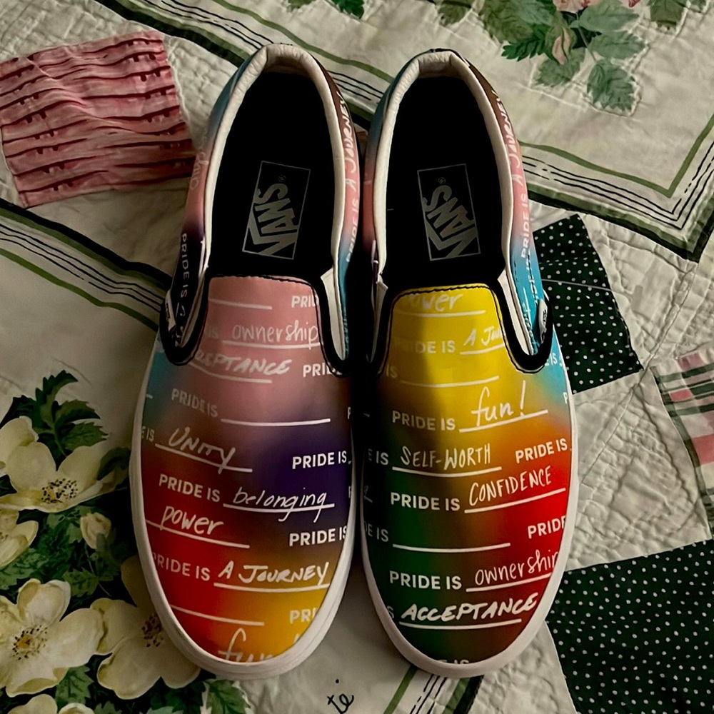 Vans Slip-On Sneakers Rainbow Pride Graphic